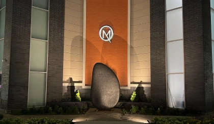 Architectural spot lighting highlighting the facade and entry of a residential property in the GTA
